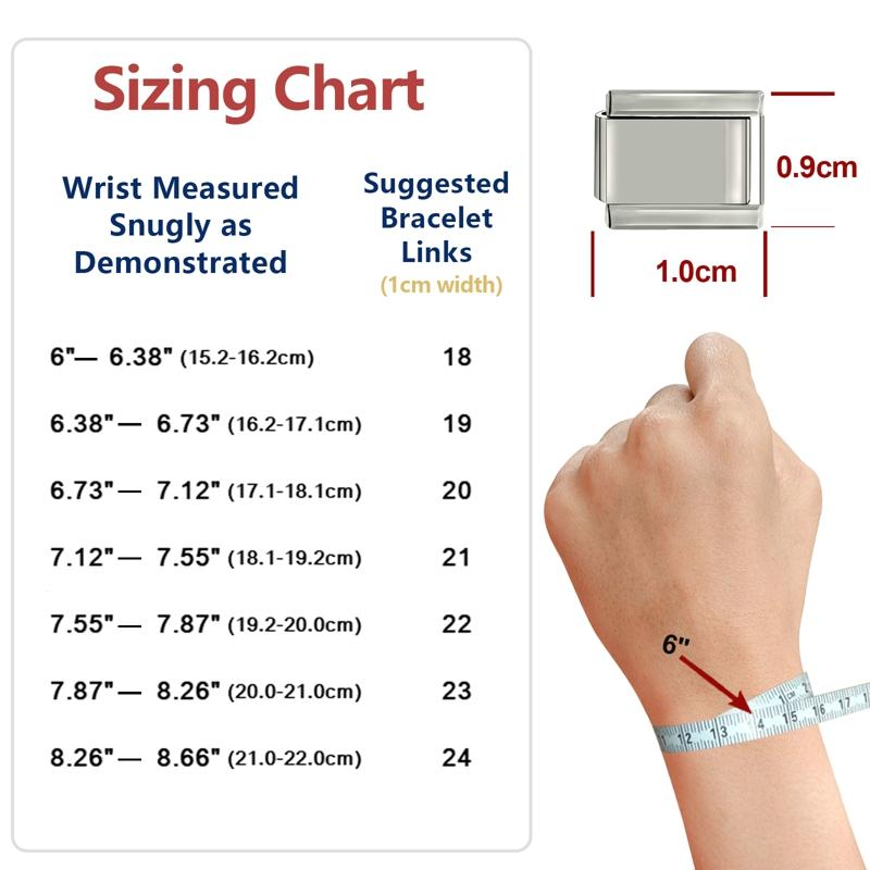 New Y2K Colorful Glaze English Word Italian Charm Link fit 9mm Stainless Steel Jewelry DIY Making Bracelets For Gifts