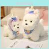 Childrens West Highland Terrier Plush Doll With Pp Cotton For Gift And Play