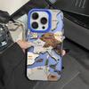 Personality Map Applies To Apple 16Pro Mobile Phone Case iPhone15 Color Silver 1413 Laser 12promax11xsm