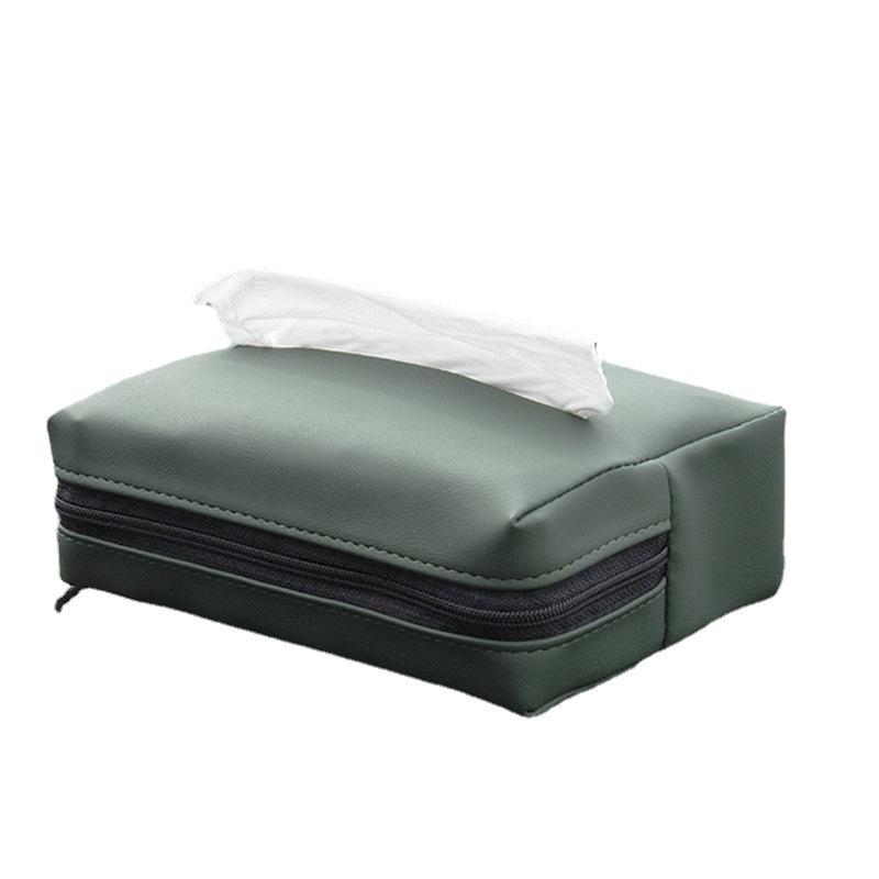 Volvo Leather Car Tissue Box & Seat Back Bag