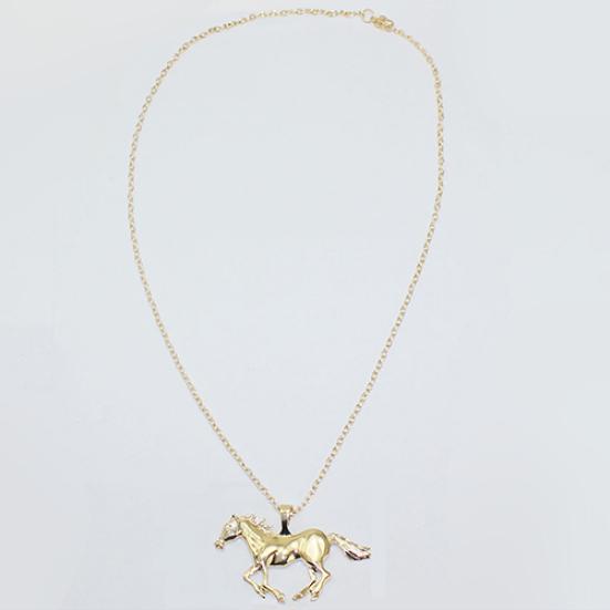 Damen Luxus Galoppierendes Pferd Anhänger Lange Pulloverkette Halskette Modeschmuck