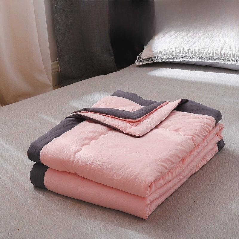 Summer Color Solid Blanket With Soft Filling For Kids And Student Dormitory