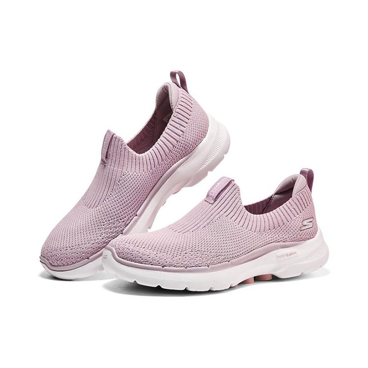 Skechers Go Walk 6 Hyper Burst Fabric Comfortable Easy To Wear Low Top Lifestyle Casual Shoes Women sneakers Rose-Pink 124557-MVE