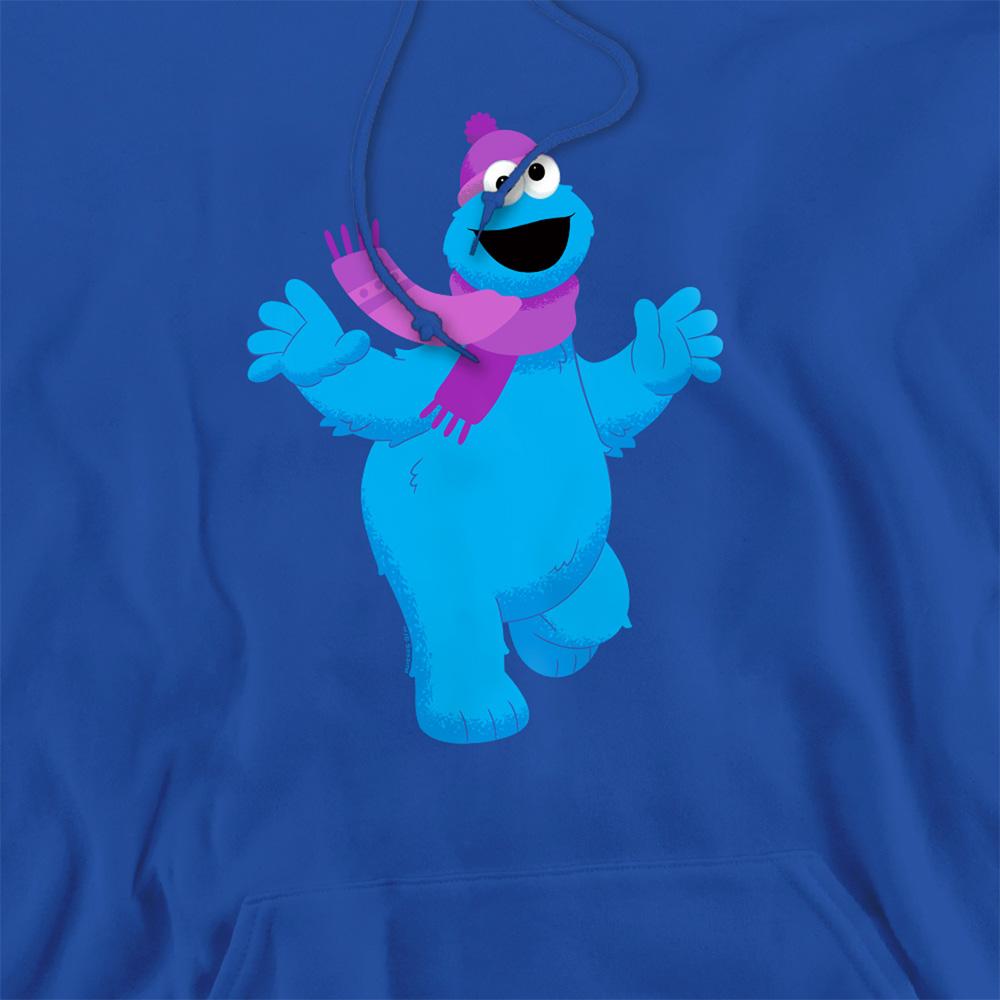 Sesame Street Unisex Suaugusiųjų Pūkuoti Draugai Amžinai! Sausainių Monstro Hoodis