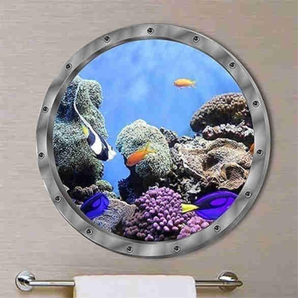 Creative Waterproof Dolphin Tortoise Sticker Wall Sticker Washing Machine Sticker Bathroom Sticker