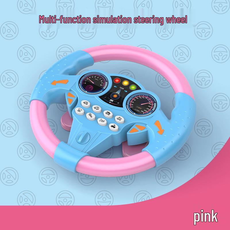 Children's Interactive Suction Cup Steering Wheel with Music for Early Education.