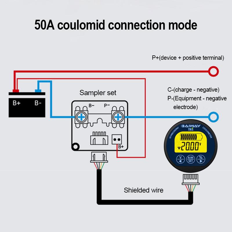 New TR16 8-120V Waterproof Battery Capacity Tester Voltage Current LCD Display with Memory Function Battery Capacity Indicator