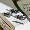 Fashion Fried Street Dark Wind Flower Black Vine Purple Diamond Personalized Opening Ring Genderless Wind Cross-border Punk Ring Tide