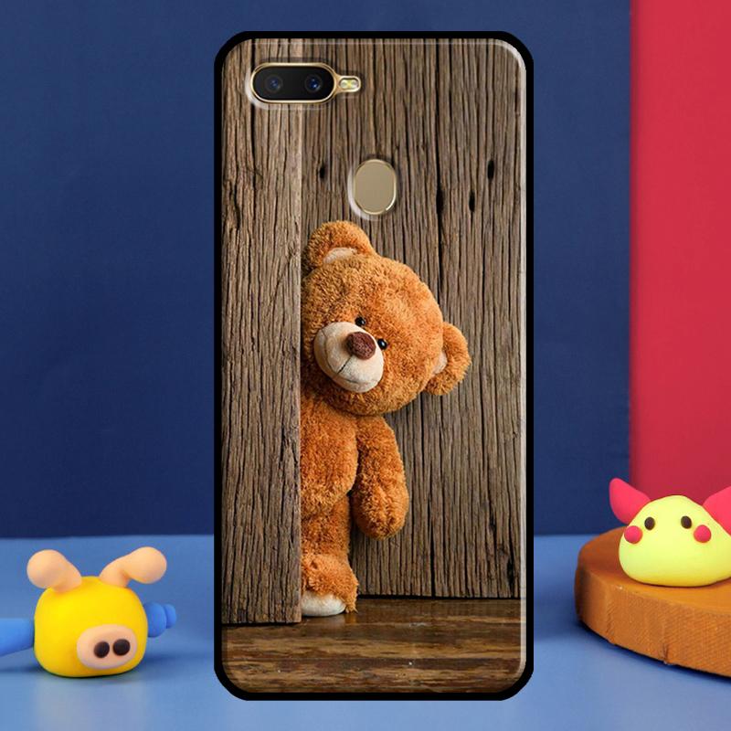 

Cute Bear Case For Oppo A16 A76 A96 A58 A78 A98 A5 A9 A91 A15 A17 A77 A52 A72 A74 A94 A54S A57S Cover OPPO A54 5G