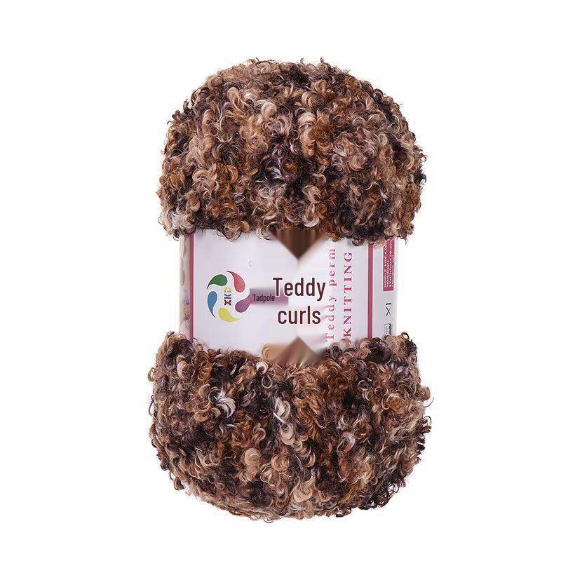 Włóczka Teddy Wool Pętelkowa: Ręcznie robiona włóczka DIY do szydełkowania i robienia na drutach na szaliki i lalki
