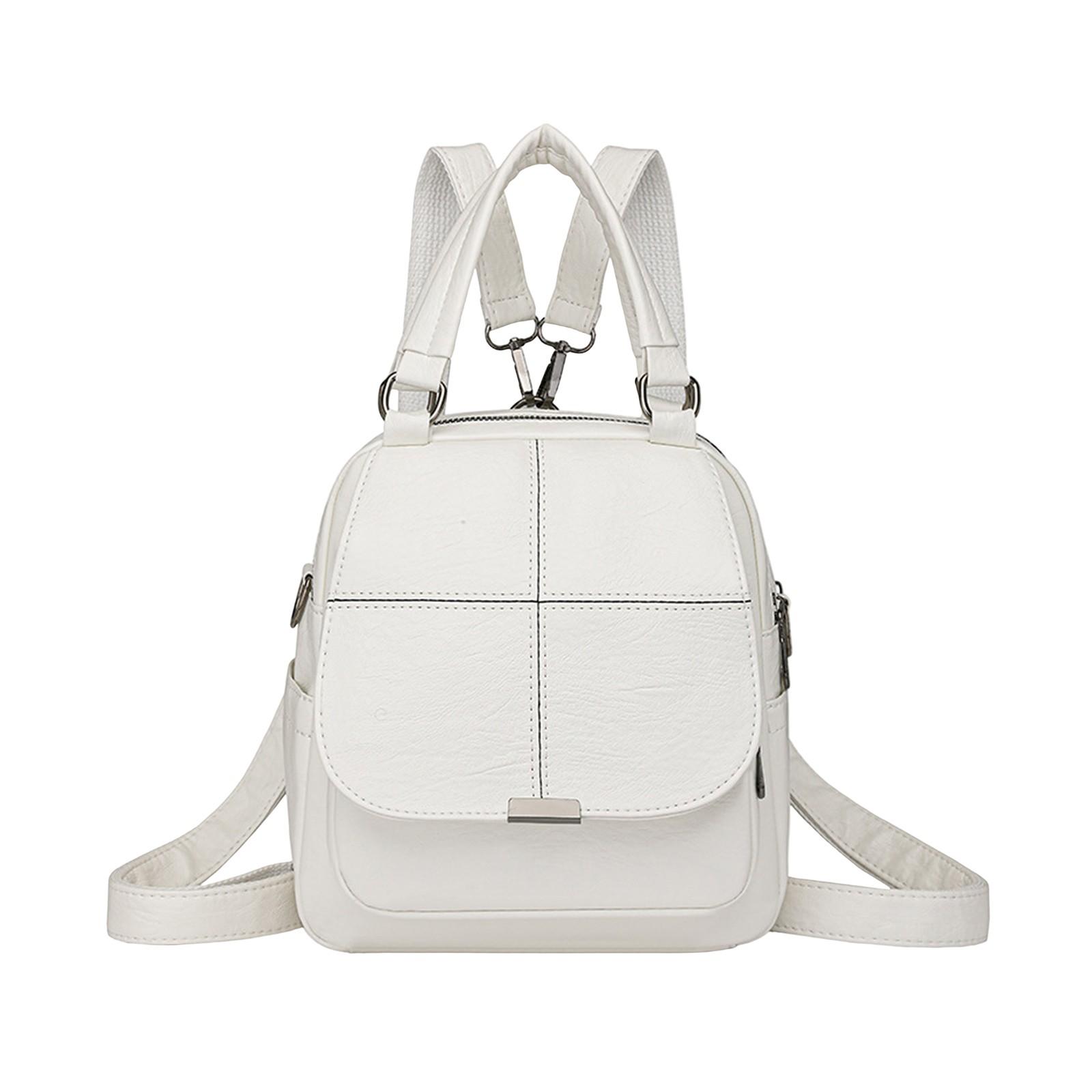 

Женская нагрудная сумка Корейская версия Повседневная сумка через плечо Ретро из мягкой кожи Универсальная сумка на плечо One Size белый