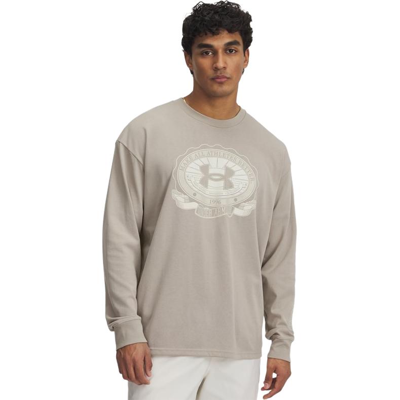 Under Armour Comfortable Outdoor Fitness Running Training Casual Hoodie Men hoodies Khaki 1390251-203
