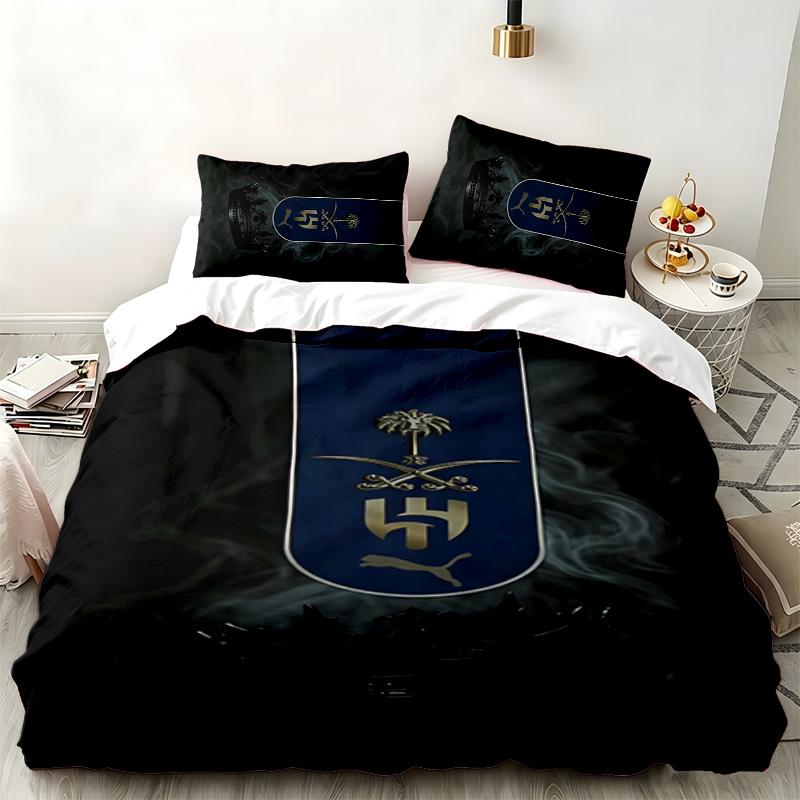 Al Hilal Riyadh 3pc set Perfect for bedroom use Comfortable bedding set includes a duvet cover and two pillowcases Ideal birthday or Christmas gift