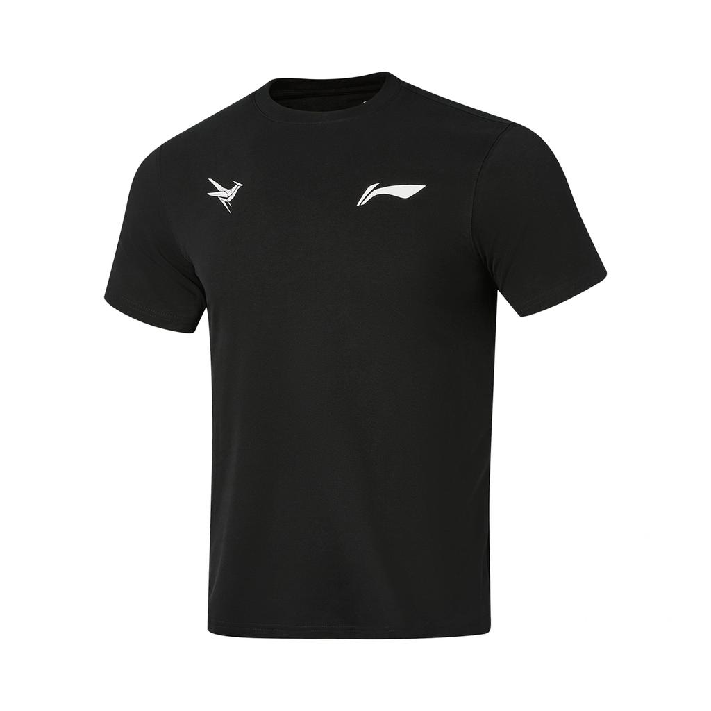 Li-Ning Running T-Shirts Unisex Black Back Single Logo Crew Neck Moder
