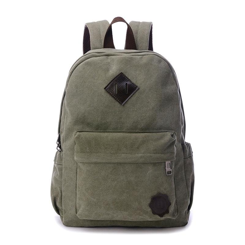 

Mens Canvas Bag Vintage Backpack Rucksack Laptop Shoulder Travel Bag Camping
