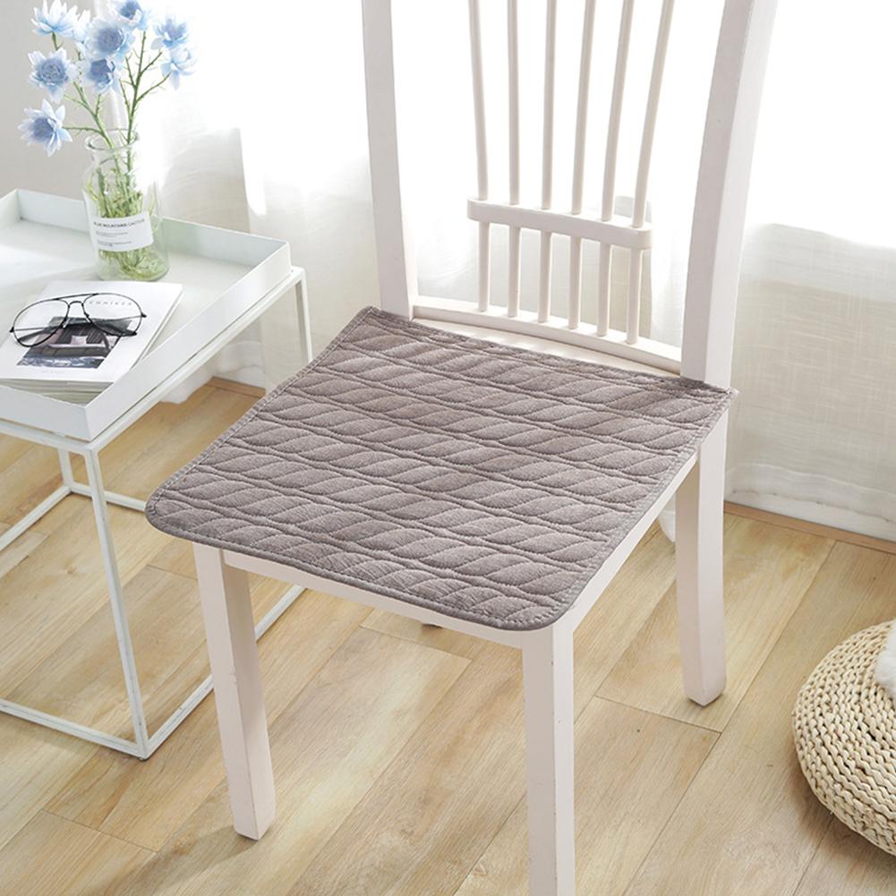 

Нескользящая Тонкая Однотонная Подушка на Стул для Использования в Любое Время Года Brown40*40cm#0