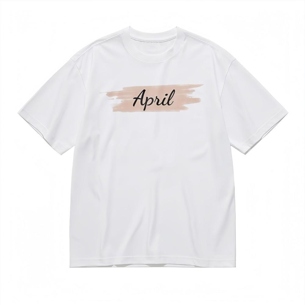 

Men s Soft Breathable All Season Classic T-Shirt April Graphic 100% Cotton Tee XL