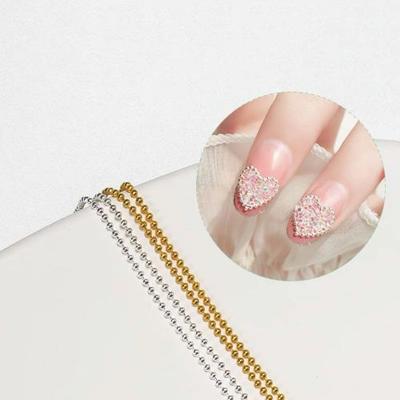 Hochwertiges KEYMING Nagelperlenketten-Set Nagelkunstmaterial Gold Silber Gel-Nagelkunst Gel-Nagelmaterial Selbst-Nagelpflege