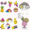 Crystal Diamond Painting Stickers Kits Food Stickers Rainbow Diamond Stickers by Numbers Cartoon Child Puzzle Color Box