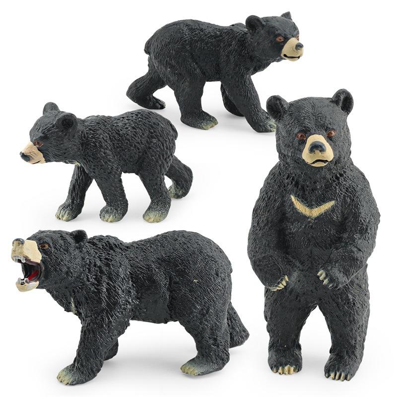 Black Bear Elegant Figurine Made From Highquality Pvc For Enthusiasts Nature