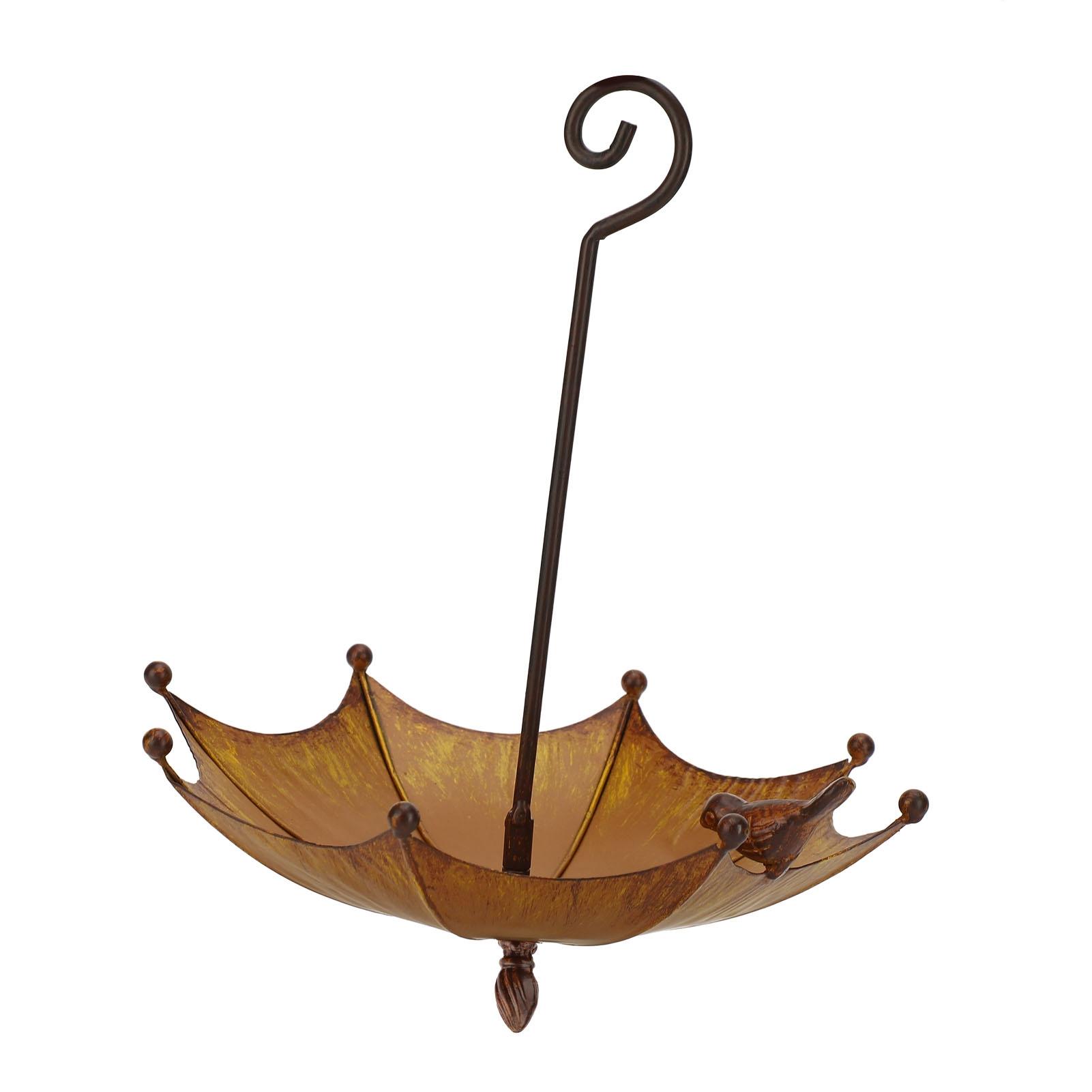 

Bird Feeder Metal Iron Umbrella Shaped Exquisite Hanging Bird Feeder for Home Yard Garden