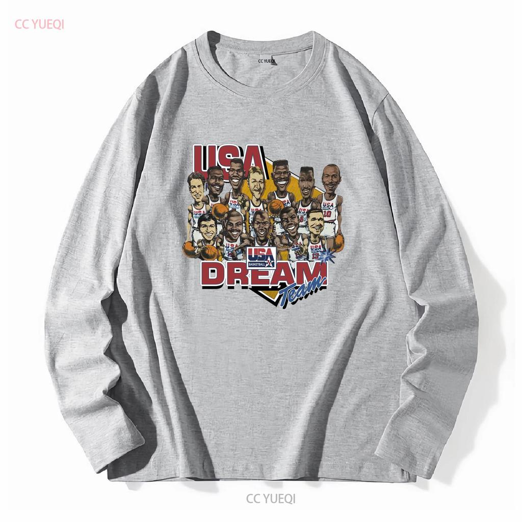 Vintage Style 1992 Basketball T Shirt 90s Dream Team Usa Vintage Washed Unisex Graphic Top For Everyday Wear Breathable