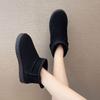 Fur integrated snow boots women's 2025 winter new cotton shoes winter velvet snow cotton women's short boots bread shoes