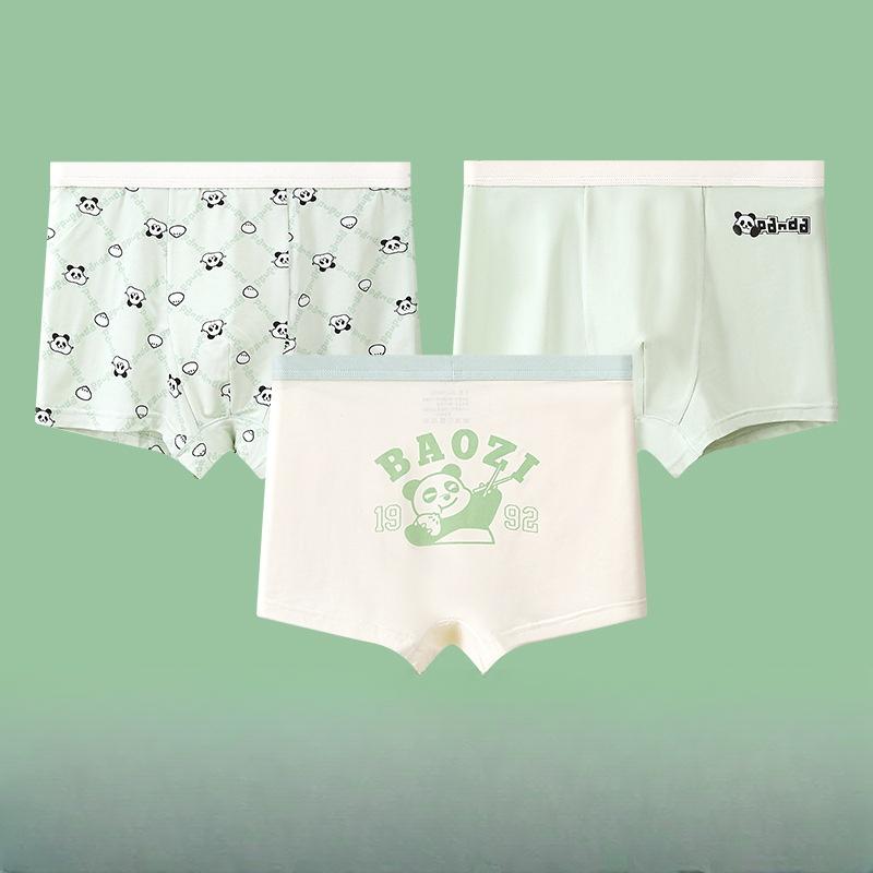 (3 Pack) Boys Modal Boxer Briefs Cute Cartoon Print Kids Underwear Soft Breathable Children's Boxer Shorts
