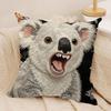 2D Scream Animals Retro Kissenbezug Seidiger Kurzer Plüsch Unsichtbarer Reißverschluss Staubdicht Sofakissenbezug Für Heimdekoration