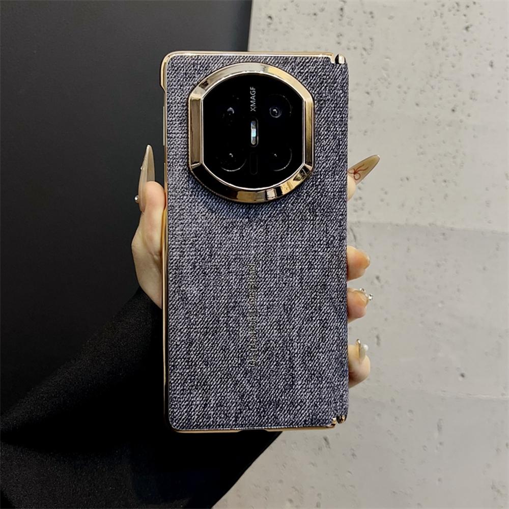 For Huawei Mate X7 Case Jean Cloth Texture Hard PC + Cloth Phone Cover