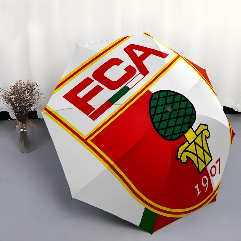 FC Augsburg, Crest Automatic Opening and Closing, 8 rib Structure Portable Umbrella, Suitable for Men and Women in All Seasons Perfect Gift