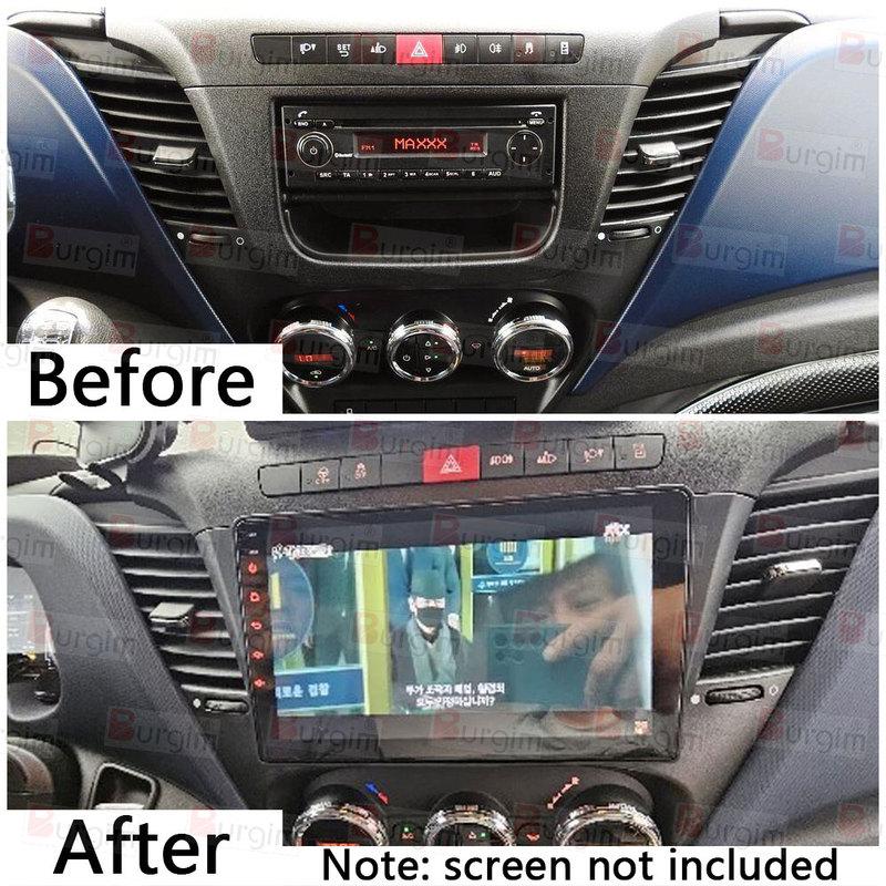 Car Radio Fascias Frame For Iveco Daily 2014-2022 9 inch 2DIN Stereo Panel Wiring Harness Power Cable Adapter Canbus Decoder