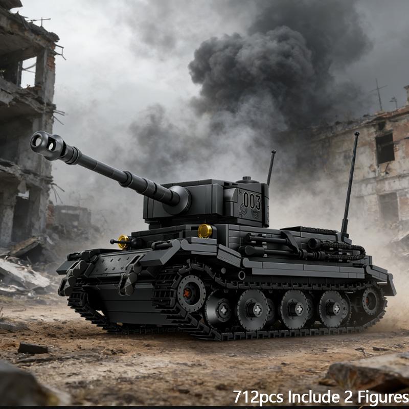 Gepanzerter Fahrzeug Militär Armee Soldaten Tiger(P.) Panzer Sturm Tiger 38cm Sturmmörser Bausteine Steine Kinderspielzeug zum Selberbauen