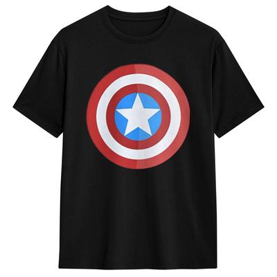 Übergroßes T-Shirt Captain America Anime Logo Reine Baumwolle T-Shirts Hip Hop T-Shirt für Männer Sommer Y2K Lustige Kurzarm-Kleidung