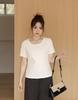 Women's Plus Size Lace Round Neck Two-Piece Look T-Shirt - Short Sleeve, Loose Fit 
