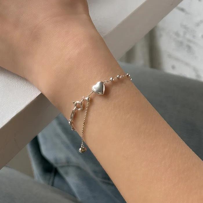 Silver Volume Heart Bracelet_mvb11