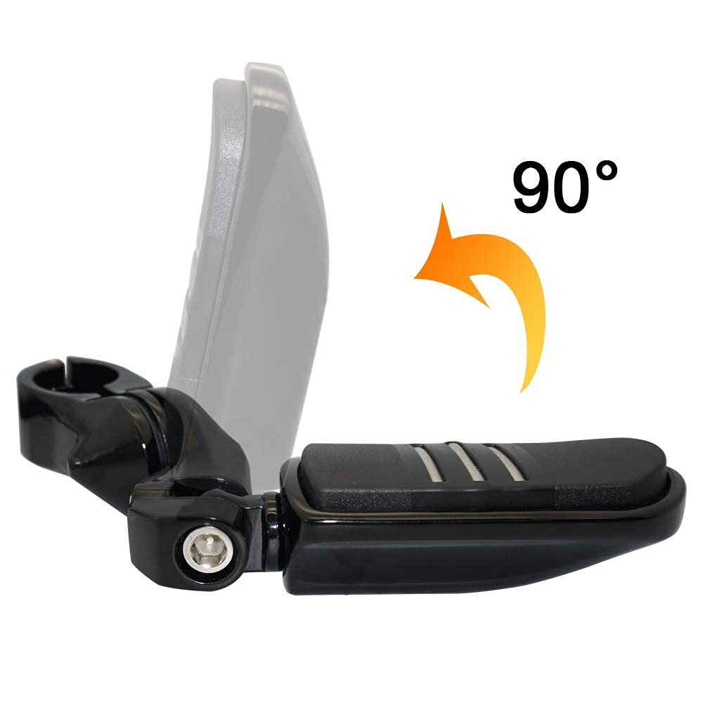 FOVPLUE Highway Motorcycle Adjustable Angle Highway Footpegs for Road Road Street Electra and 1 Highway Black 1.25" Pegs, Harley-Davidson Touring,