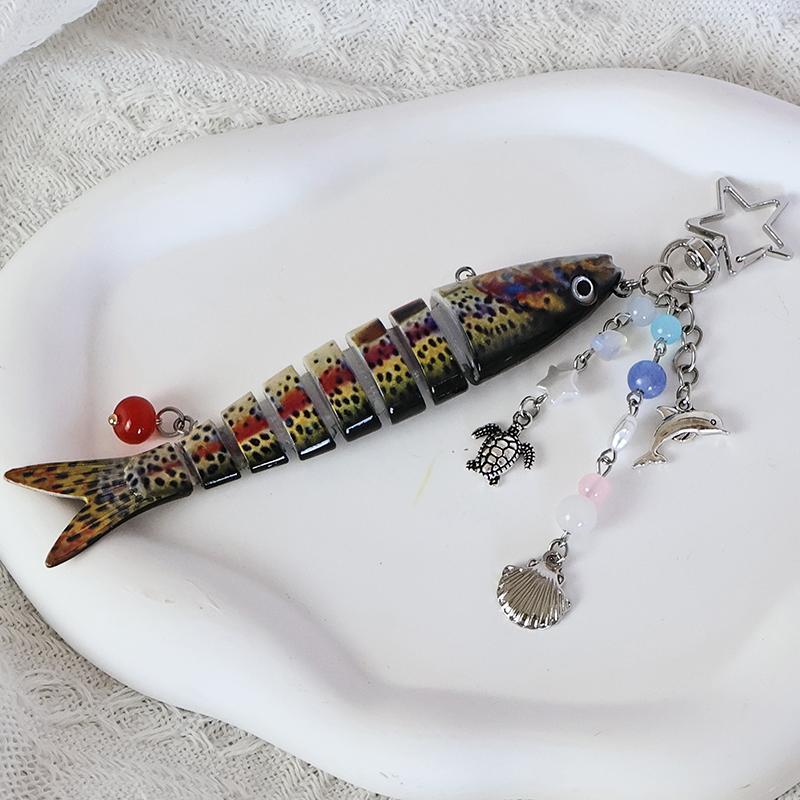 Handmade Fish Keychains, Lovely Jewelry,Souvenir Key Chain For Fishing Enthusiasts