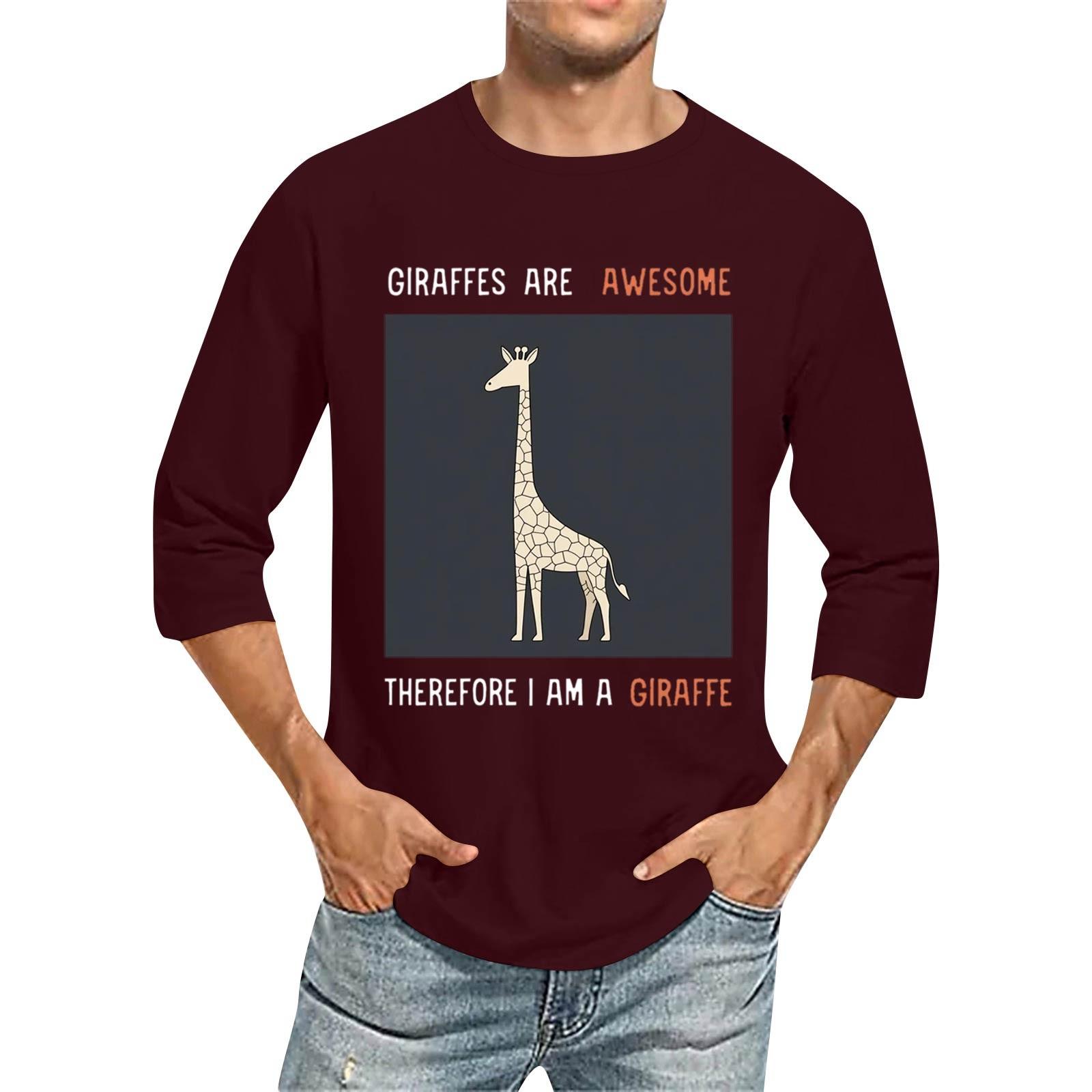 

Мужская повседневная модная футболка с круглым вырезом и рукавом три четверти M винный