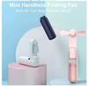 Xiaomi Bærbar vifte 2000mAh USB-oppladbar 3 hastigheter Mini håndholdt sammenleggbar vifte Håndholdt liten lomme reisevifte med praktisk powerbank