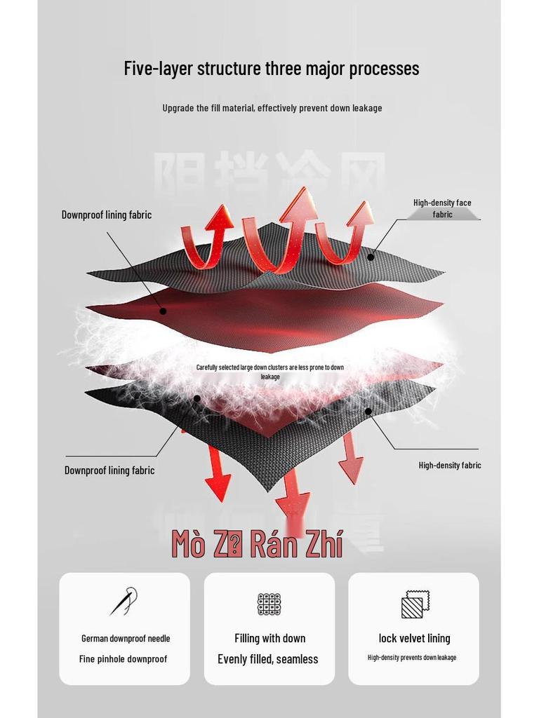 Unisex dlouhá zimní péřová bunda - 95% výplň z prachového peří, Super silná a teplá pro extrémní mráz.