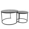 Coffee Table Set Minimalist Modern Nesting Round Center Table for Living Room Apartment Balcony Yard