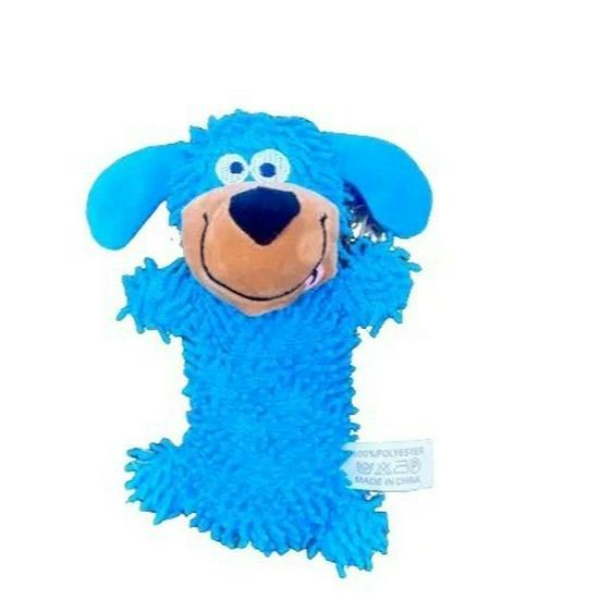Dog Cartoon Sounding Plush Mop Toy - Bite-Resistant Molar Cleaning Dog Toy