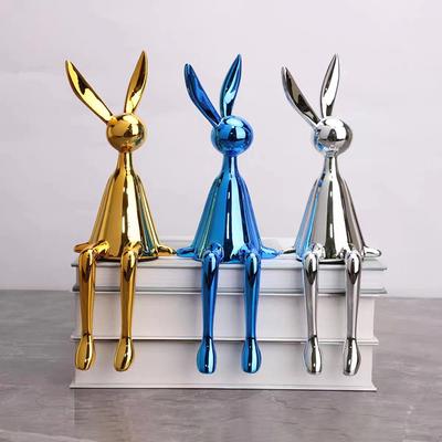Nordische Wohndekor Figuren für Innen Geschenk Hasenstatue Weihnachten Raumdeko Abstrakte Kunst Studie Skulptur Schreibtisch Geschenk
