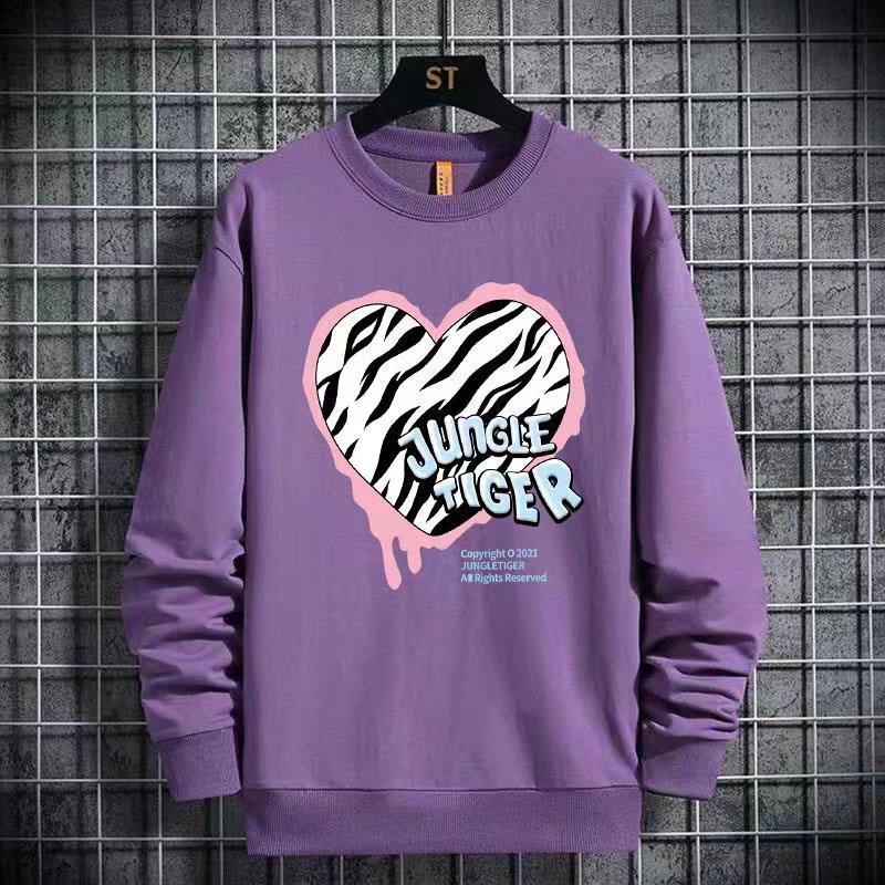 

Unisex Loose-Fit Crew Neck Long Sleeve Solid Color Sweatshirt for Teens 2025 Collection L фіолетовий