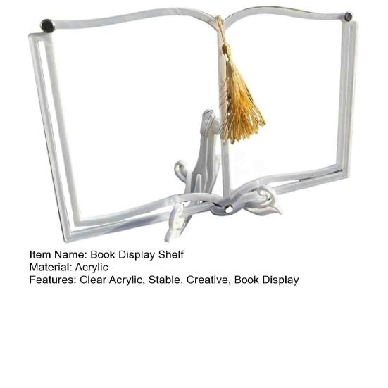 Clear Acrylic Shadow Box Digital Book Display Case Desktop Book Shelf Magazine Display Stand Book Lover Gift for Decoration Organizer