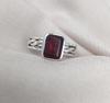 Braided 925 Sterling Silver Garnet Ring: January Birthstone Jewelry