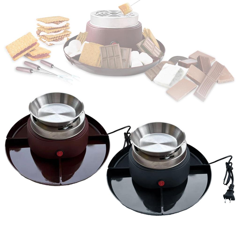 Elektryczny Ekspres do S'mores i 1 Płyta do Topienia Prezenty na Parapetówkę Zestaw do S'mores na Boże Narodzenie Wewnętrzny Ślub Stołowy Impreza