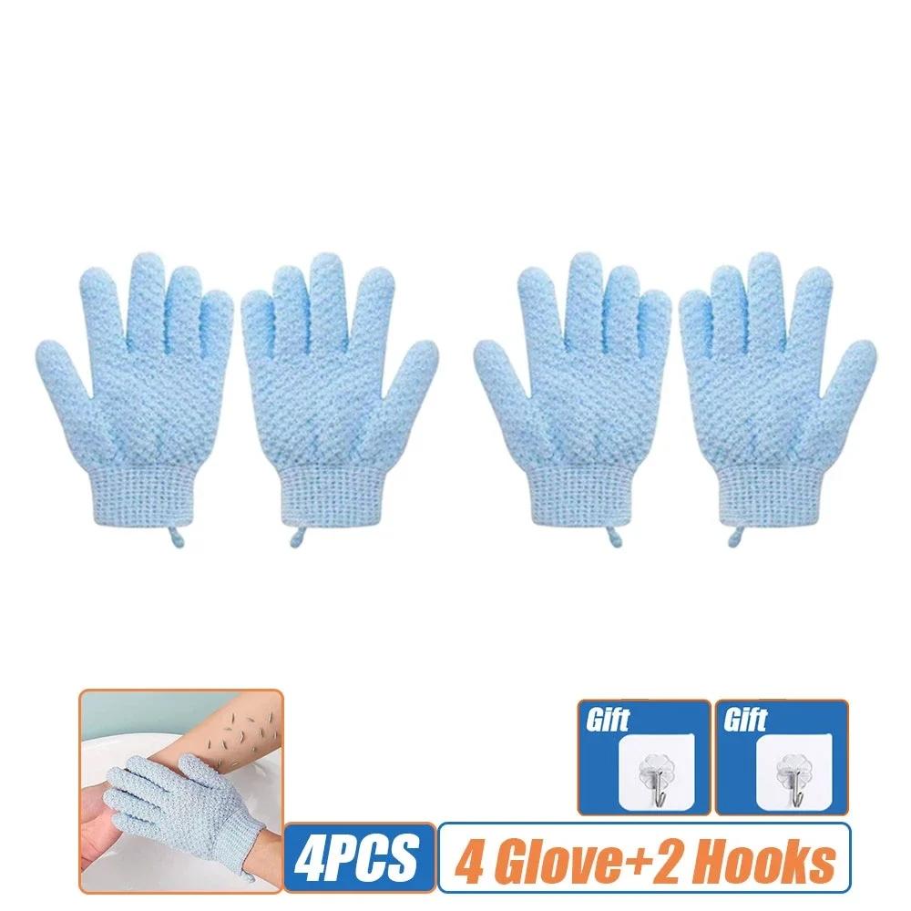 

4 шт. ванна для пилинга отшелушивающие перчатки для тела варежка для душа скраб массаж для тела скраб губка для мытья кожи увлажняющий спа