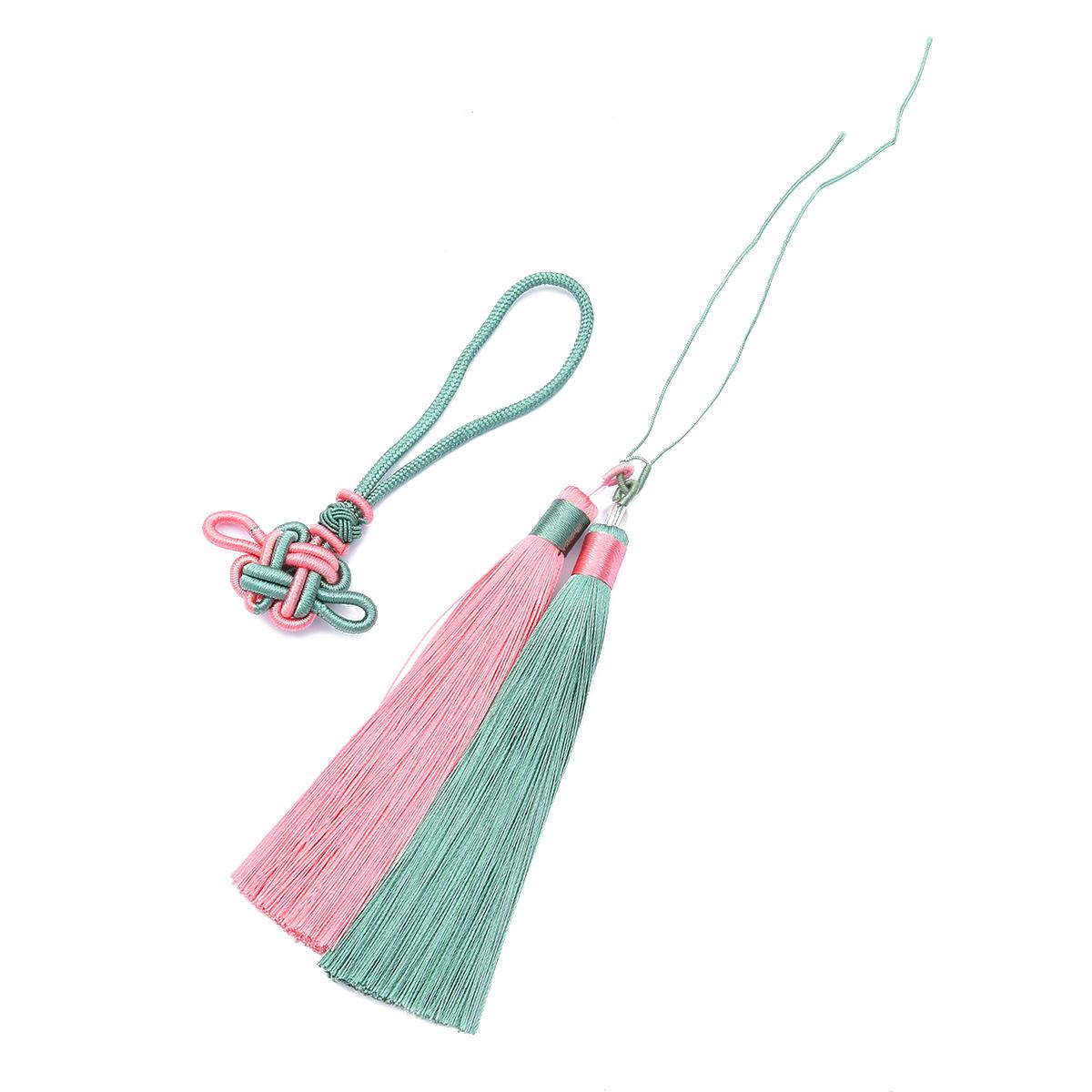 

Китайские узлы, кисточки из ледяного шелка для ювелирных изделий «сделай сам», аксессуары для шитья домашних штор, сумка для ключей от машины, подвеска, кисточка для рукоделия